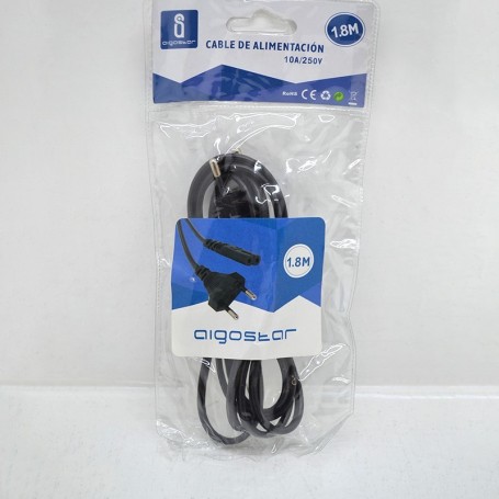 1 8m power cord with flat plug aigostar