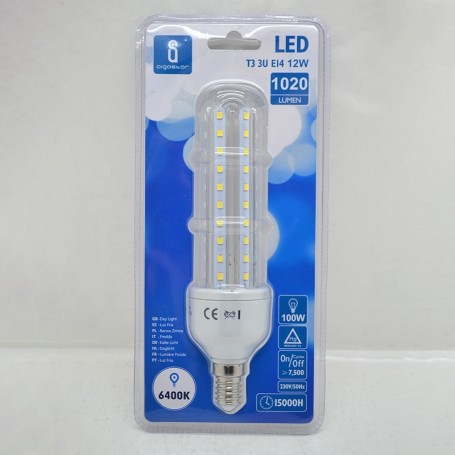 lámpara led t3 12w e14 6400k aigostar