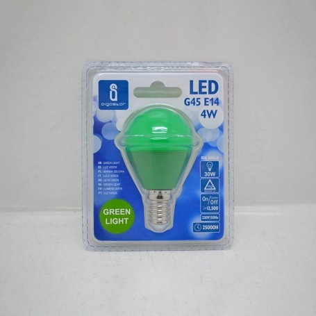 bola led e14 luz verde 4w aigostar