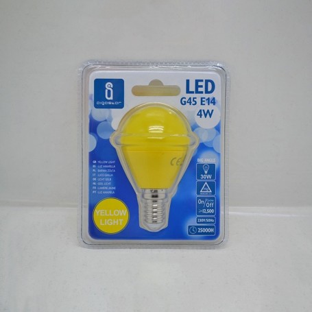 sferetta e14 led luce gialla 4w aigostar