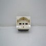 Socket Unel Bipasso 2P+T10/16A Blanc
