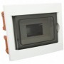 Recessed switchboard IP40 8 modules white with smoked hatch