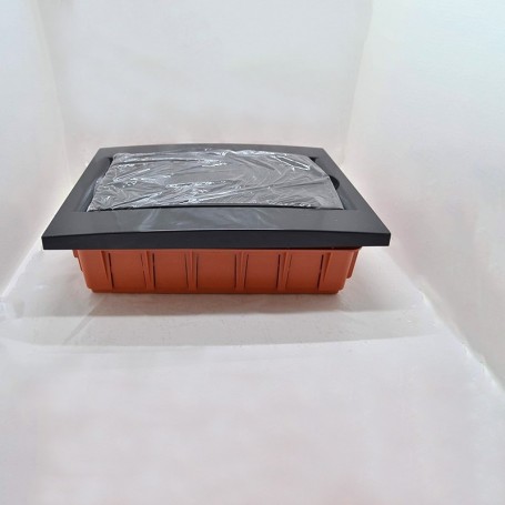 Recessed switchboard IP40 12 modules black with smoked door