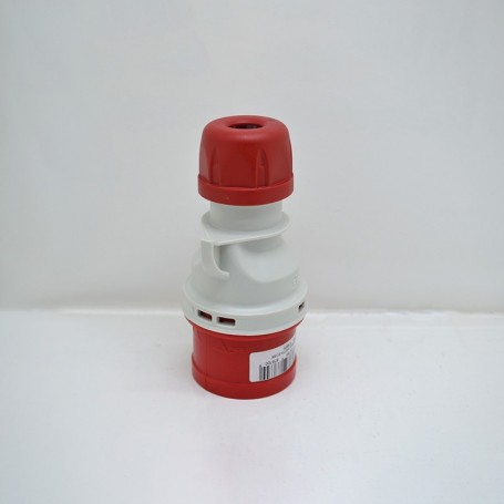 Straight Plug 3P+T+N 16A Ip44 Red Elettrocanali