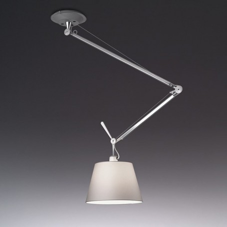 Ptolemy Decentralized Suspension. Aluminum Body + Parchment Lamp Atm0780020A Artemide