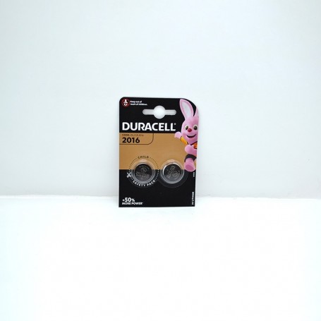 Lithium Battery 3V Duracell Pack of 2 Pieces - DL/CR 2016 Duracell