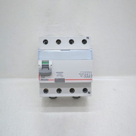 Disyuntor de Corriente Residual 4P - Tipo AC - Idn: 30Ma - 4 Módulos