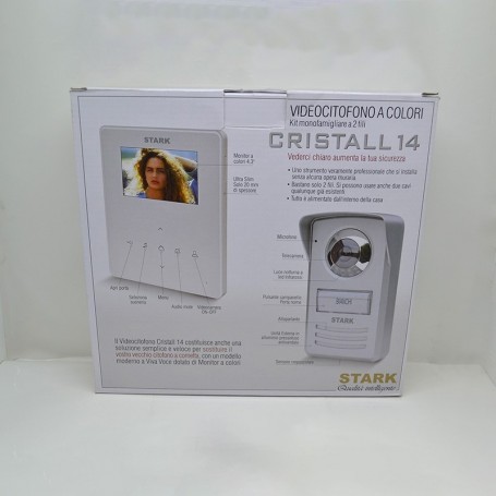 Kit d’interphone vidéo couleur monofamiliale 2 fils - Cristall 14