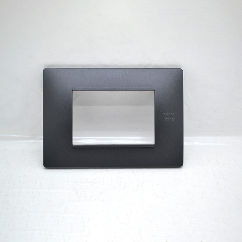 SIMON URMET PLACCA 3 POSTI COLORE INOX LUCIDO NEA FLEXA 11803.IL