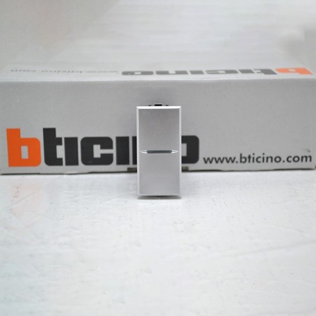 Bouton unipolaire gris clair - Axolute Bticino