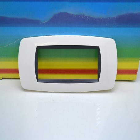 placca 4 posti bianco master