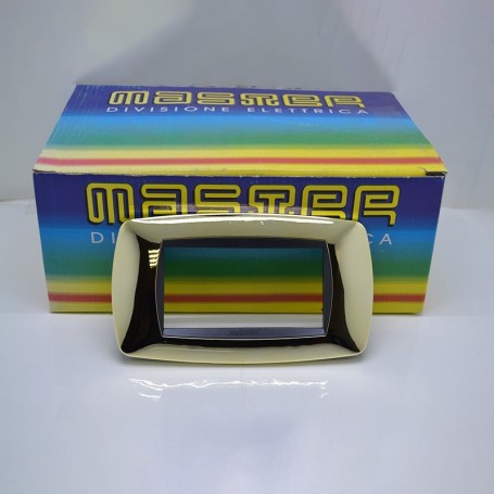 placca 4 posti ottone master