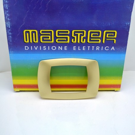 placca 3 posti ottone opaco serie modo master