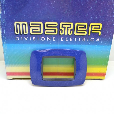 placca 3 posti blu viola master