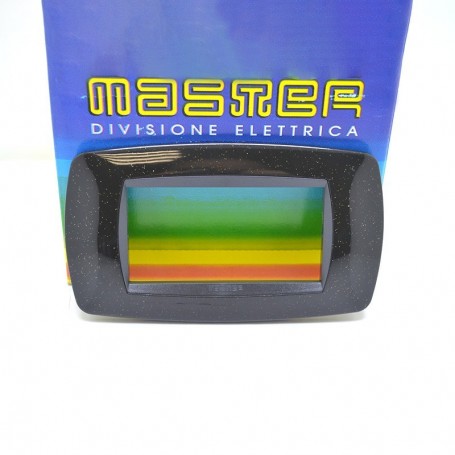 placca 4 posti grigio antracite master