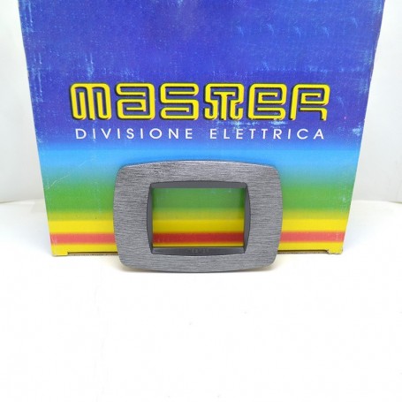 placca 3 posti satinato grigio master