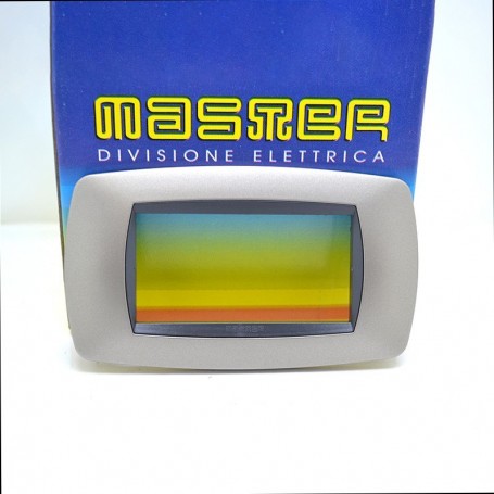 placa 4 plazas bronce mate serie modo master