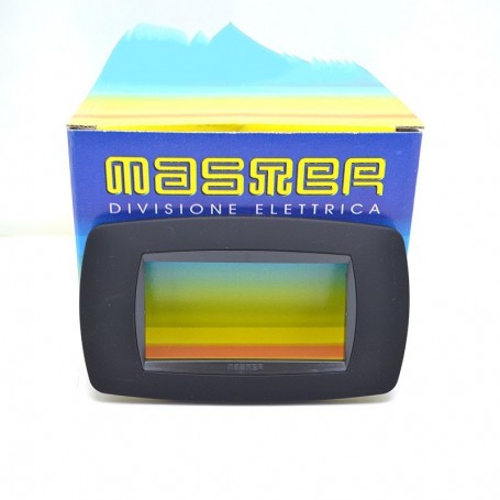 Placa de 4 asientos negro serie suave master