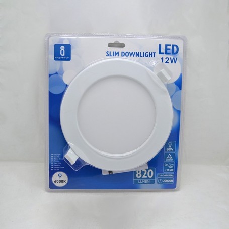 faretto slim e15 12w 6000k rotondo aigostar