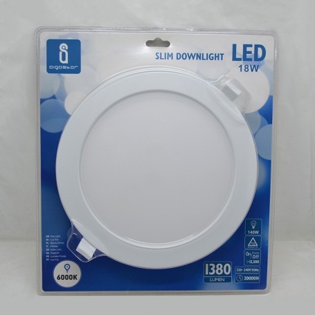 slim spotlight e15 18w 6000k rond aigostar