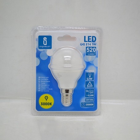 lampada led 7w e14 3000k sfera aigostar