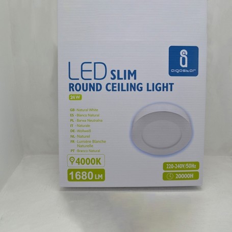 slim spotlight 24w 4000k round aigostar